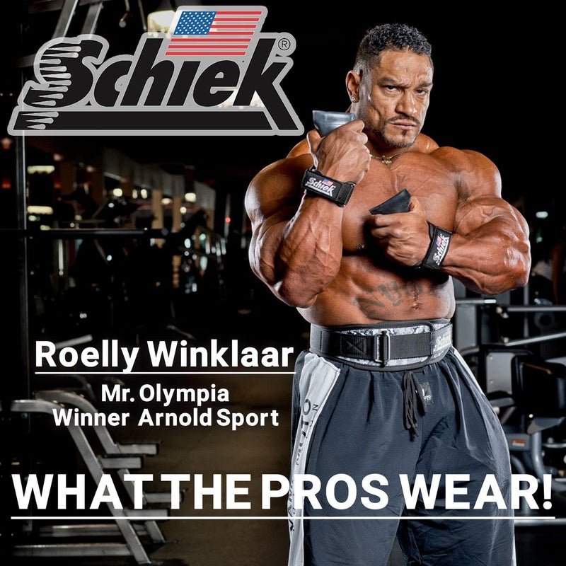 Schiek Sports Model 1900 Ultimate Grip Weight Lifting Straps - Medium - Black - Image 4